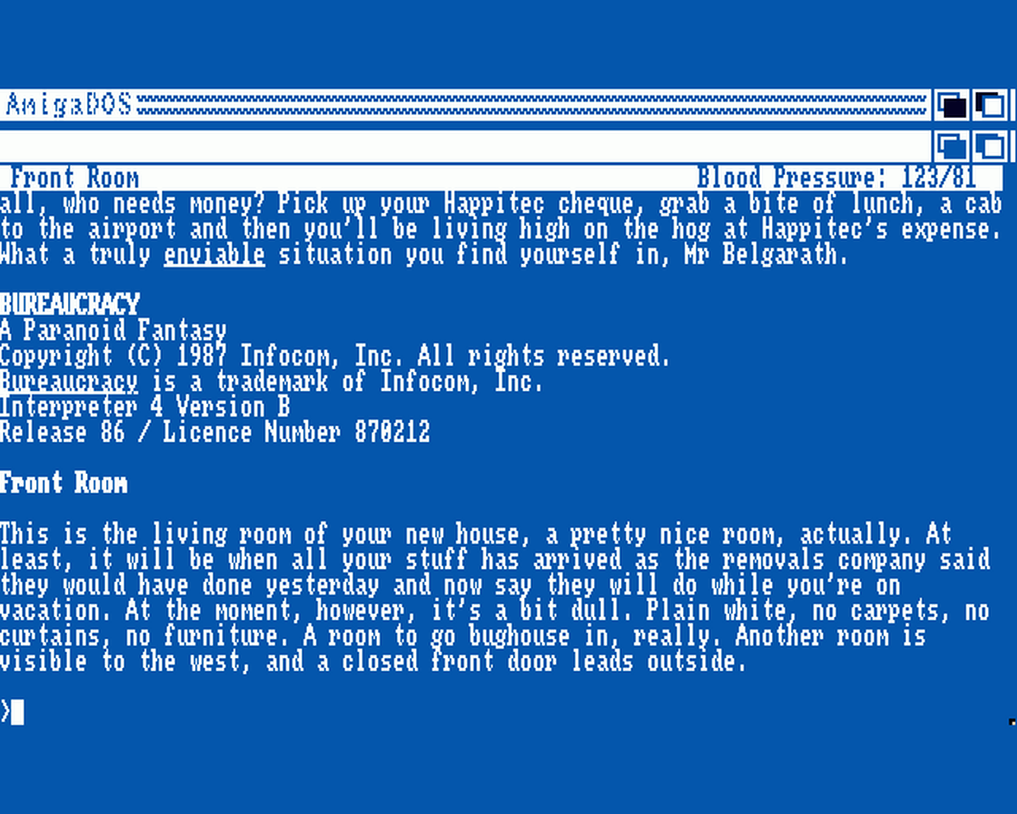 Amiga GameBase Bureaucracy Infocom 1987