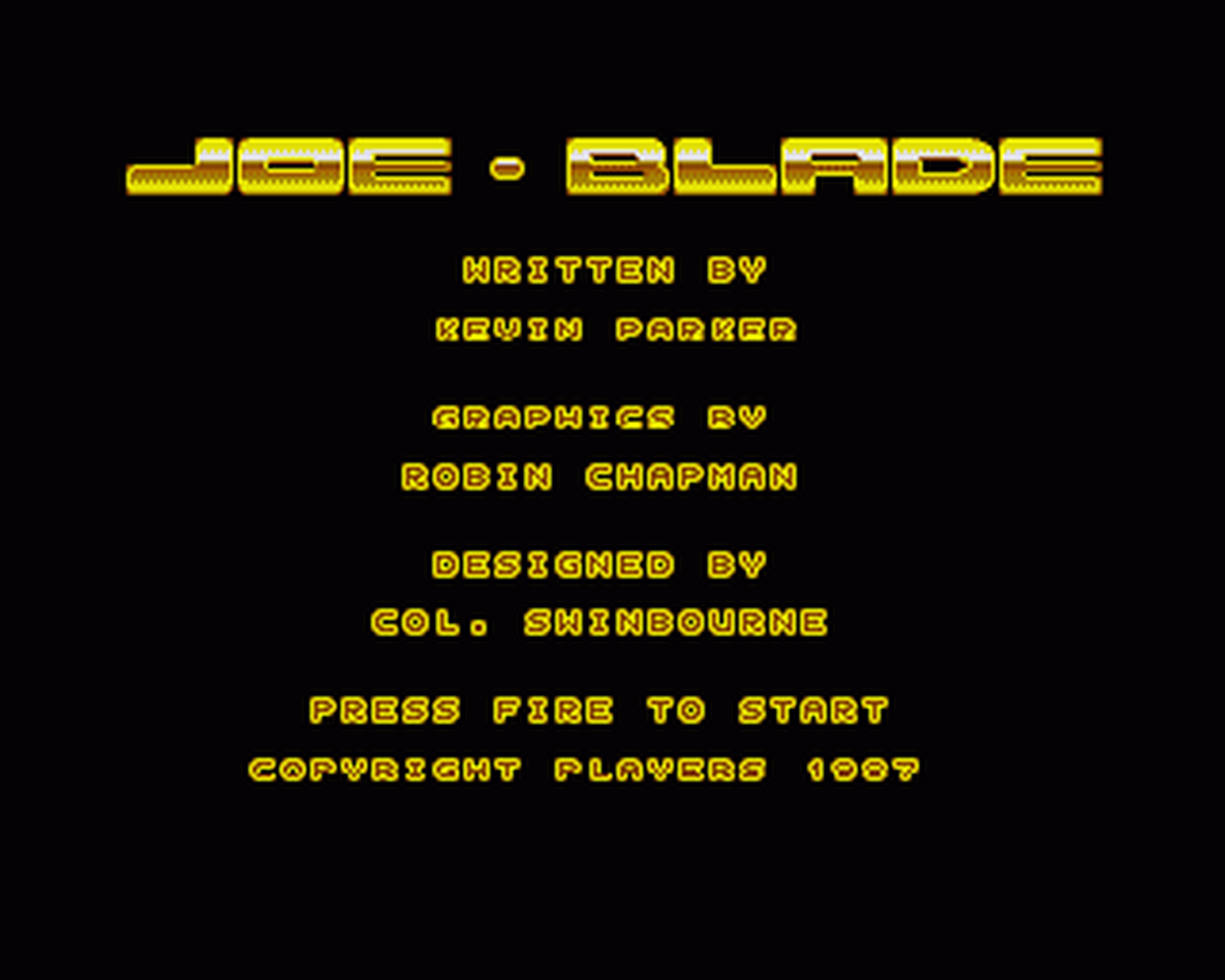 Amiga GameBase Joe_Blade Players 1988