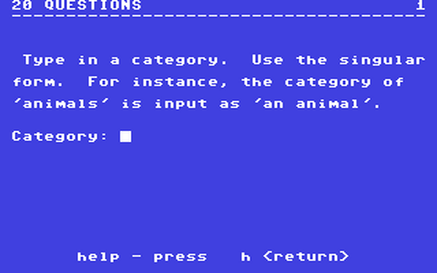 C64 GameBase 20_Questions Commodore_Educational_Software
