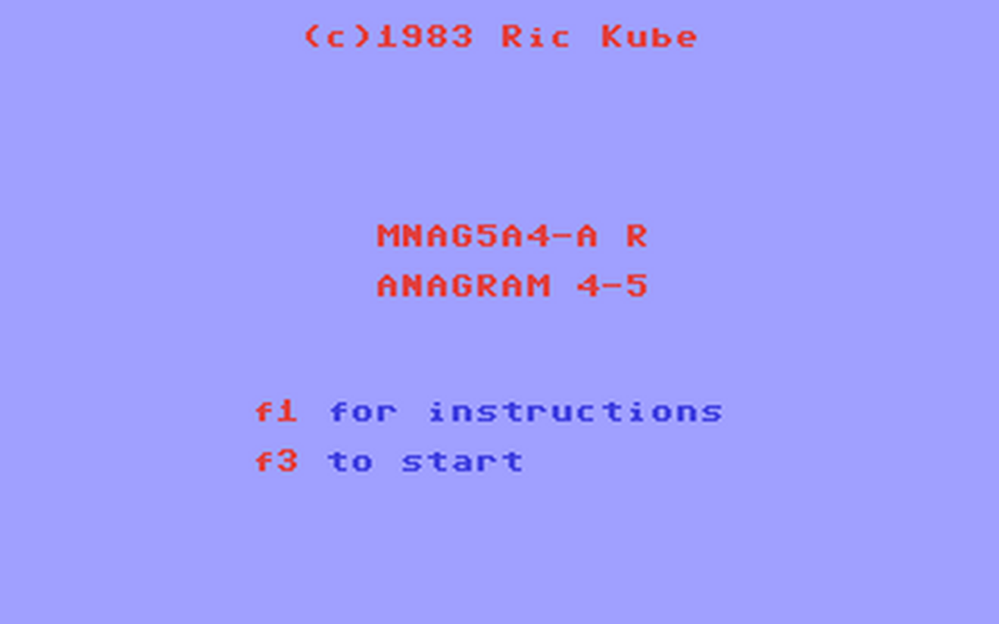 C64 GameBase 64-Education_Language_Series_-_L-12_Anagram_Fun_(Children_9-12) Computer_Classics_Pty._Ltd. 1983