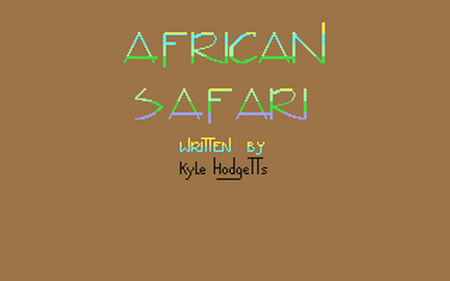 C64 GameBase African_Safari Interdisc 1984