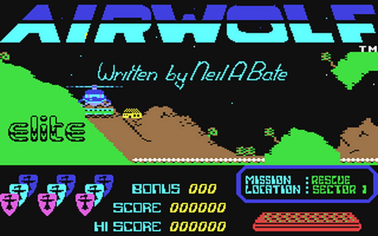 C64 GameBase Airwolf Elite 1985