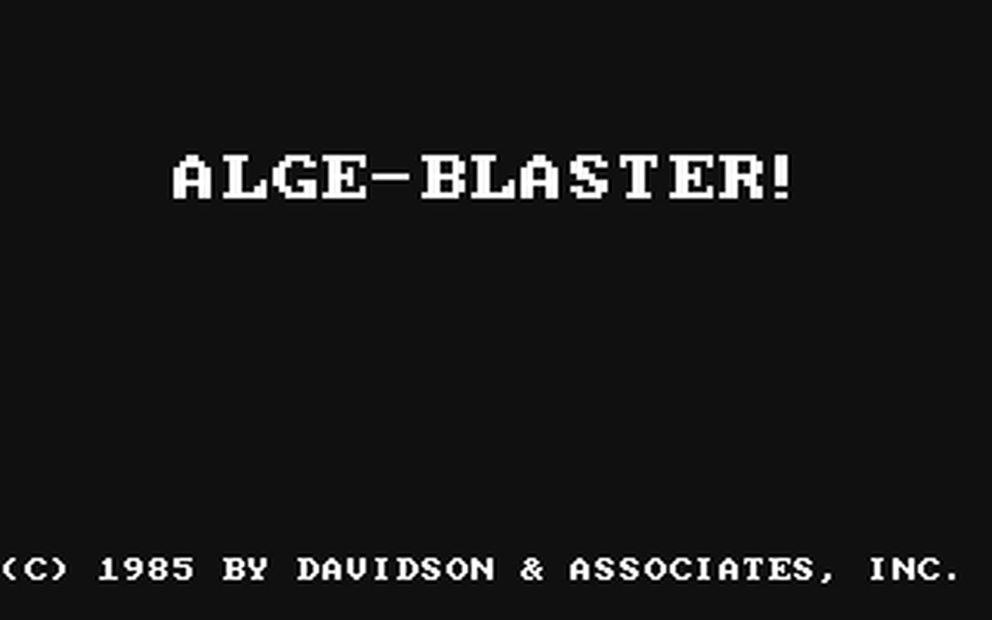 C64 GameBase Alge-Blaster! Davidson_&_Associates,_Inc. 1985