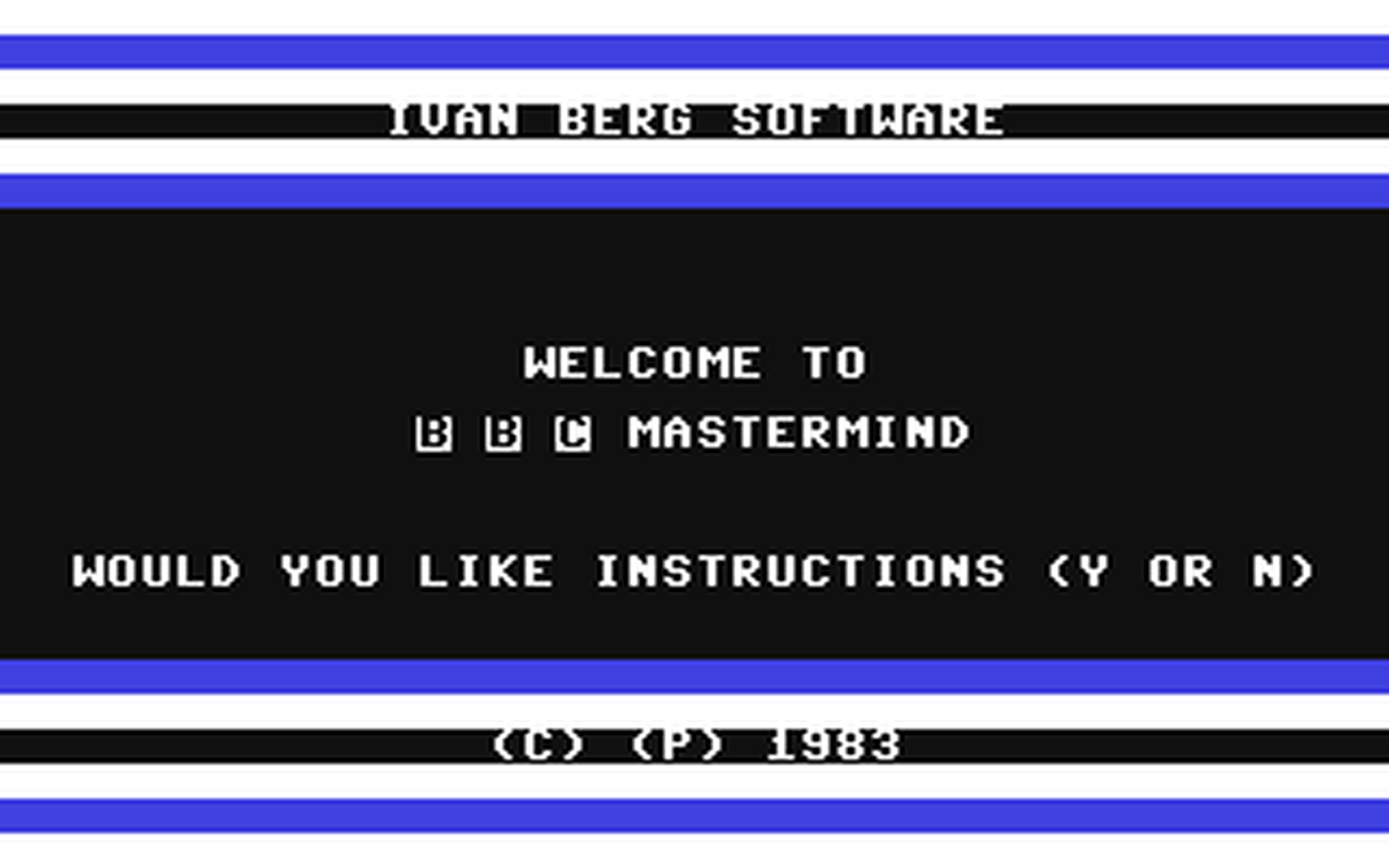 C64 GameBase BBC_Mastermind Ivan_Berg_Software_Ltd. 1983