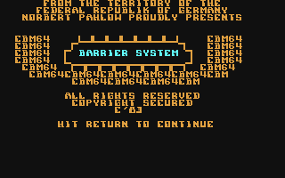 C64 GameBase Barrier-System 1983