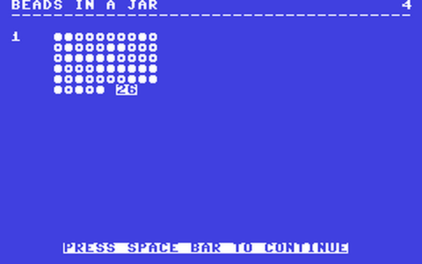 C64 GameBase Beads_in_a_Jar Commodore_Educational_Software 1983