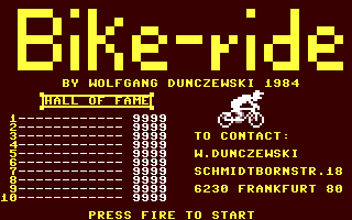 C64 GameBase Bike-Ride 1984