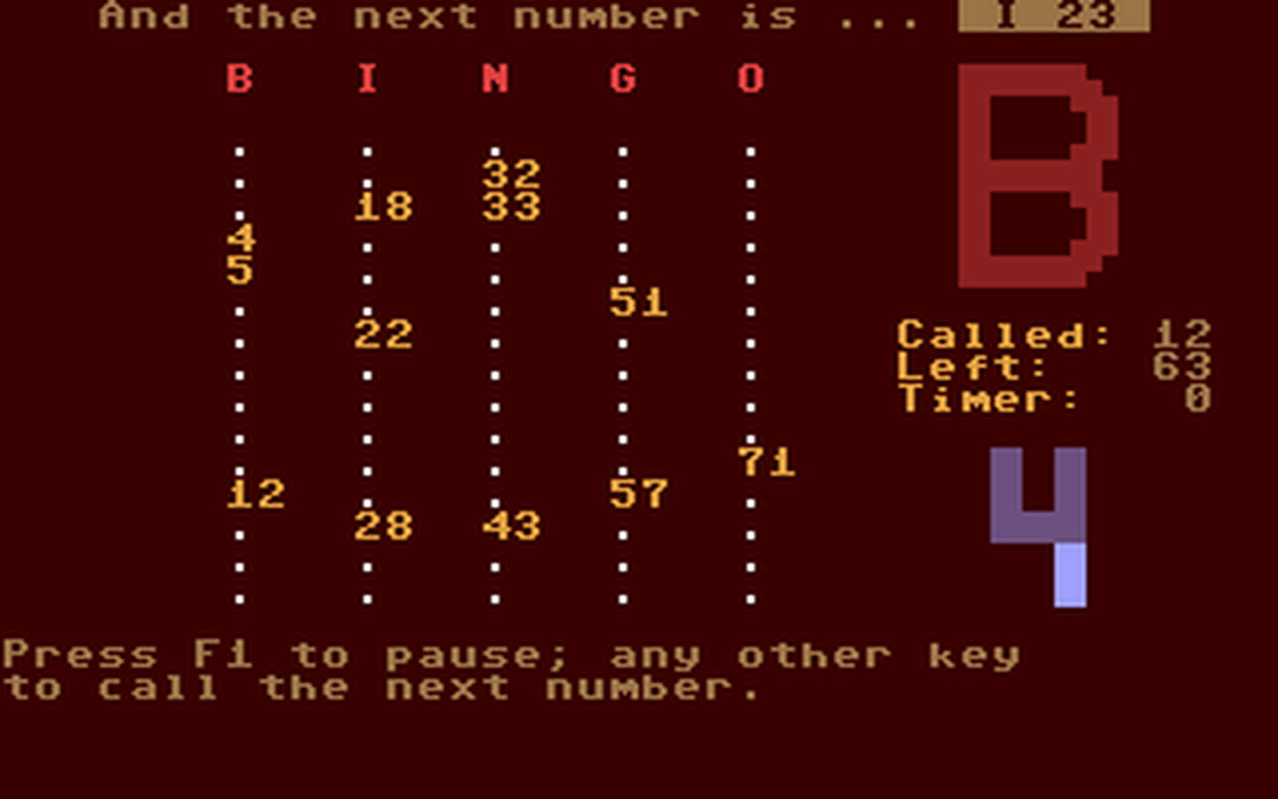 C64 GameBase Bingo_Construction_Set Loadstar/Softdisk_Publishing,_Inc. 1987