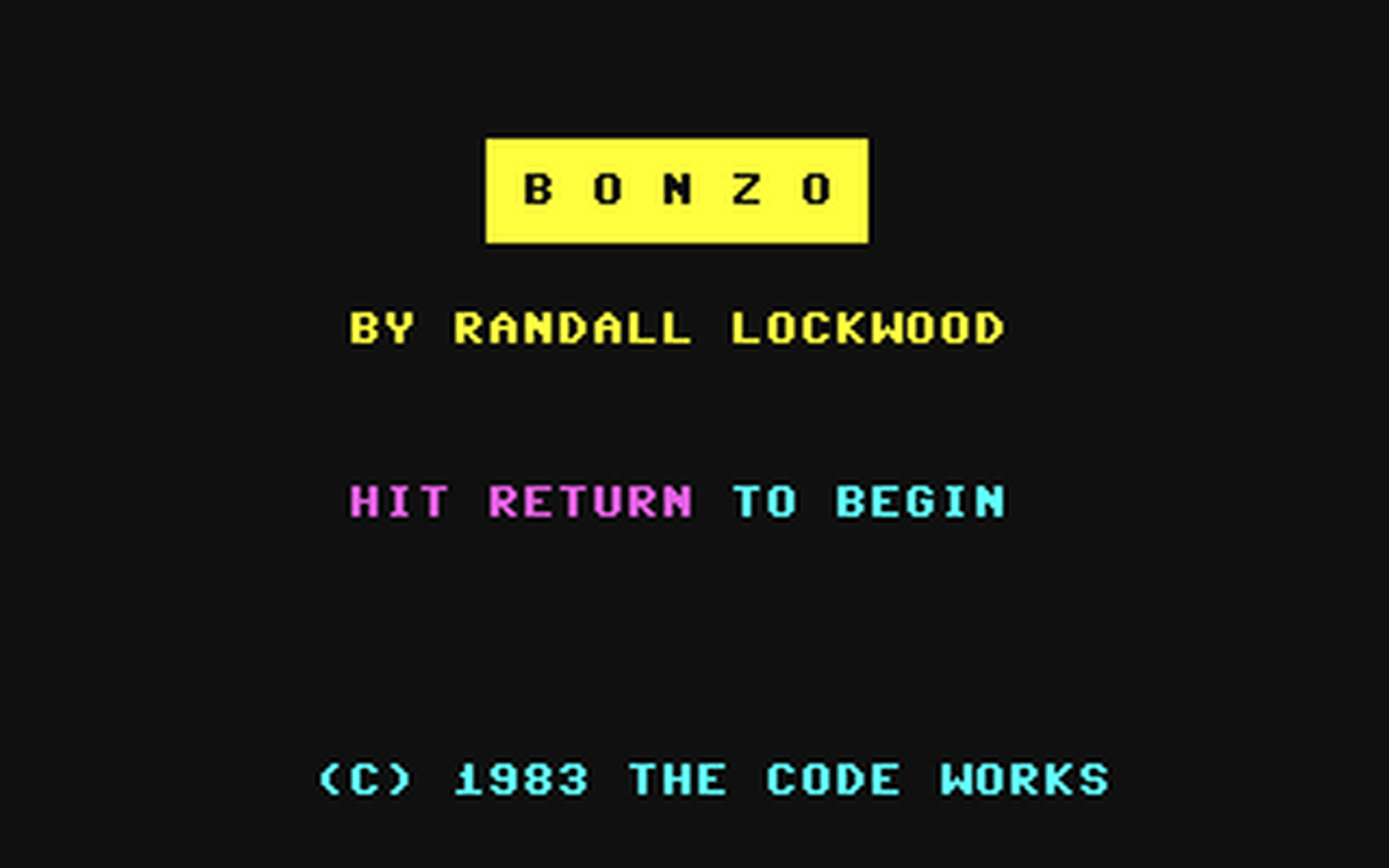 C64 GameBase Bonzo Osbourne/McGraw-Hill 1983