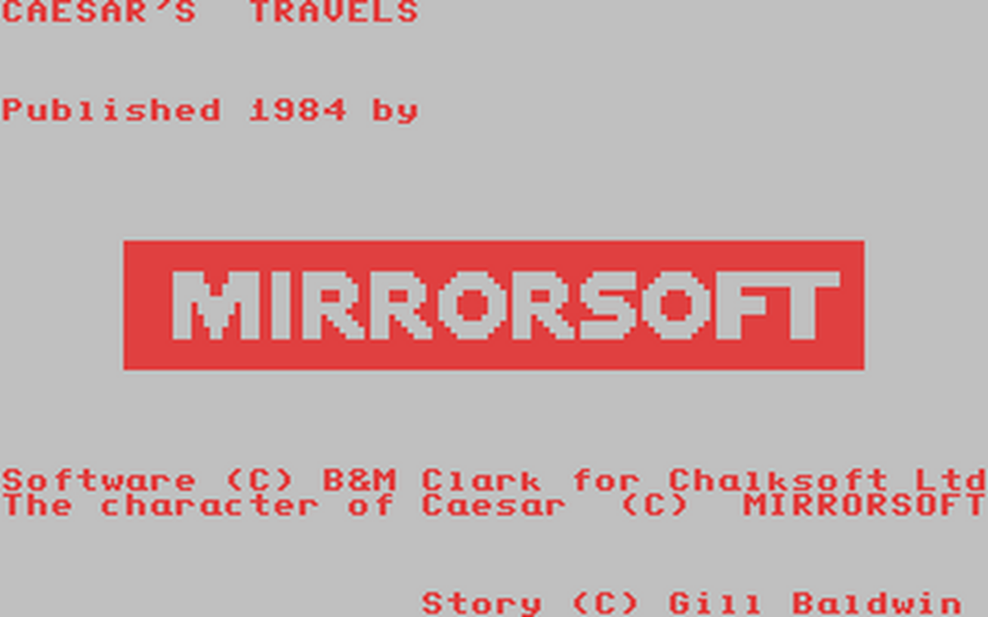 C64 GameBase Caesar's_Travels Mirrorsoft_Ltd. 1984