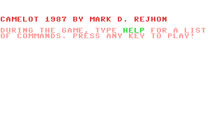 C64 GameBase Camelot (Public_Domain) 1987