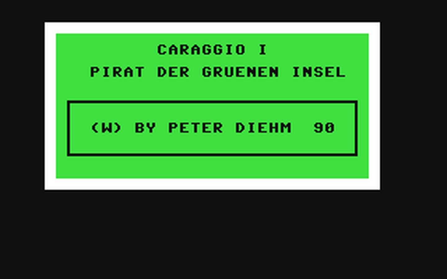 C64 GameBase Caraggio_I_-_Pirat_der_grünen_Insel PDPD_Software 1990