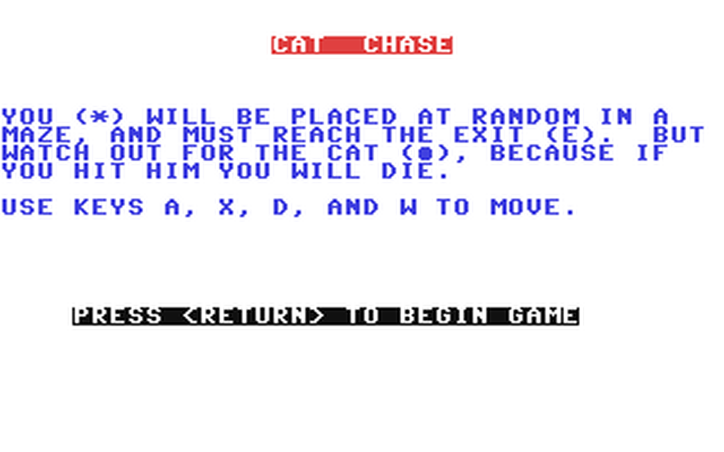 C64 GameBase Cat_Chase Commodore_User_ 1984