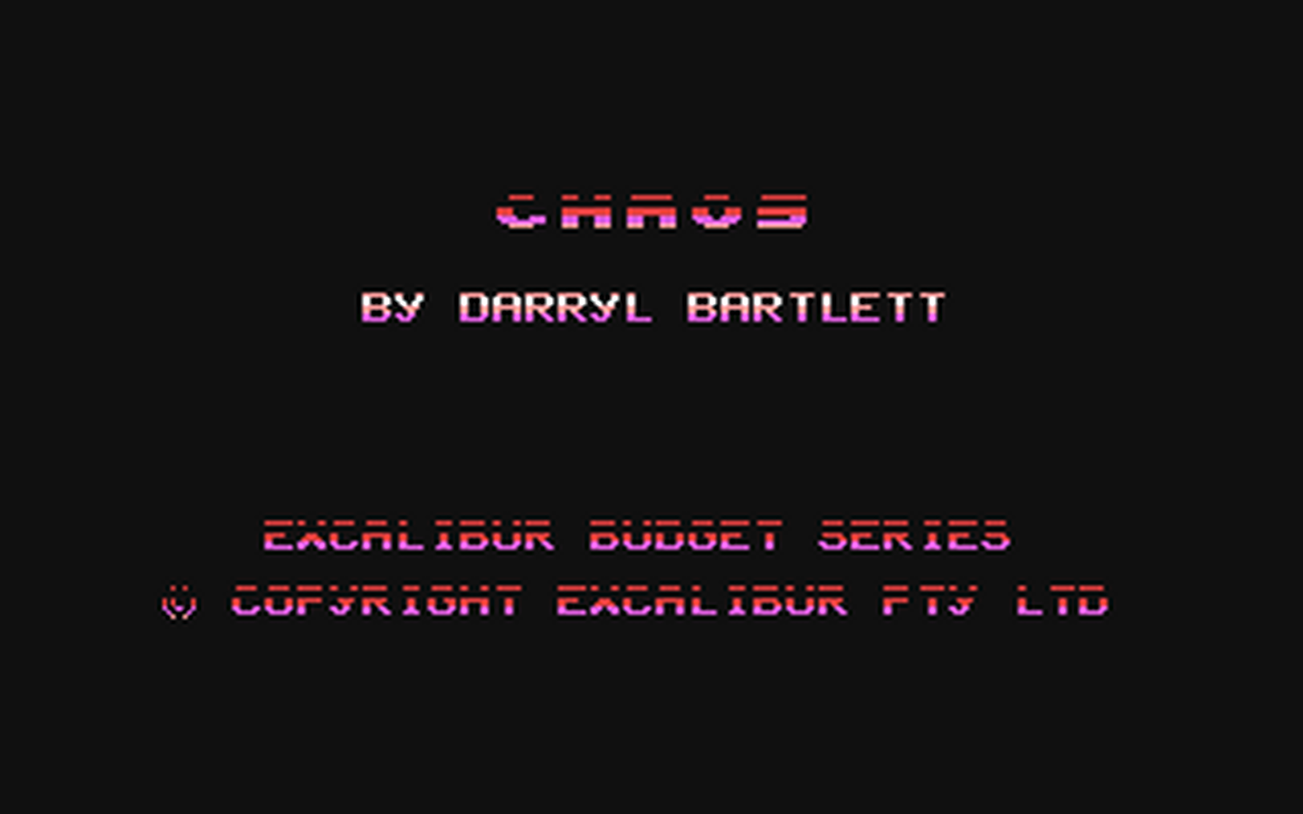 C64 GameBase Chaos Excalibur_Pty._Ltd. 1989