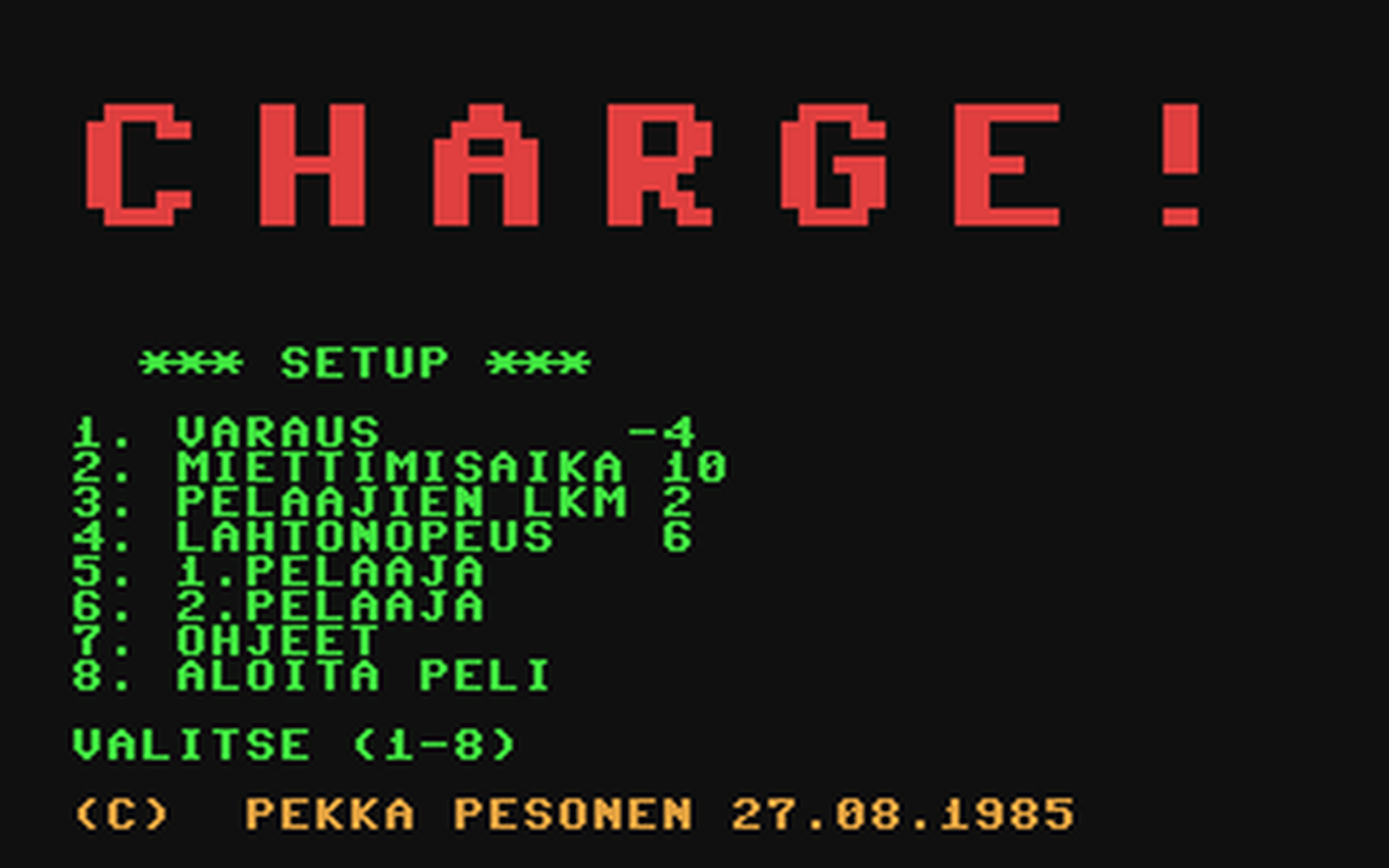 C64 GameBase Charge! Megasystems_Oy/Floppy_Magazine_64 1985