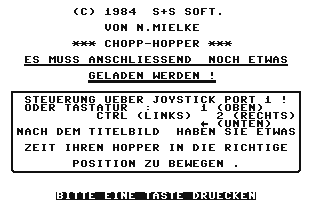 C64 GameBase Chopp-Hopper S+S_Soft_Vertriebs_GmbH 1984