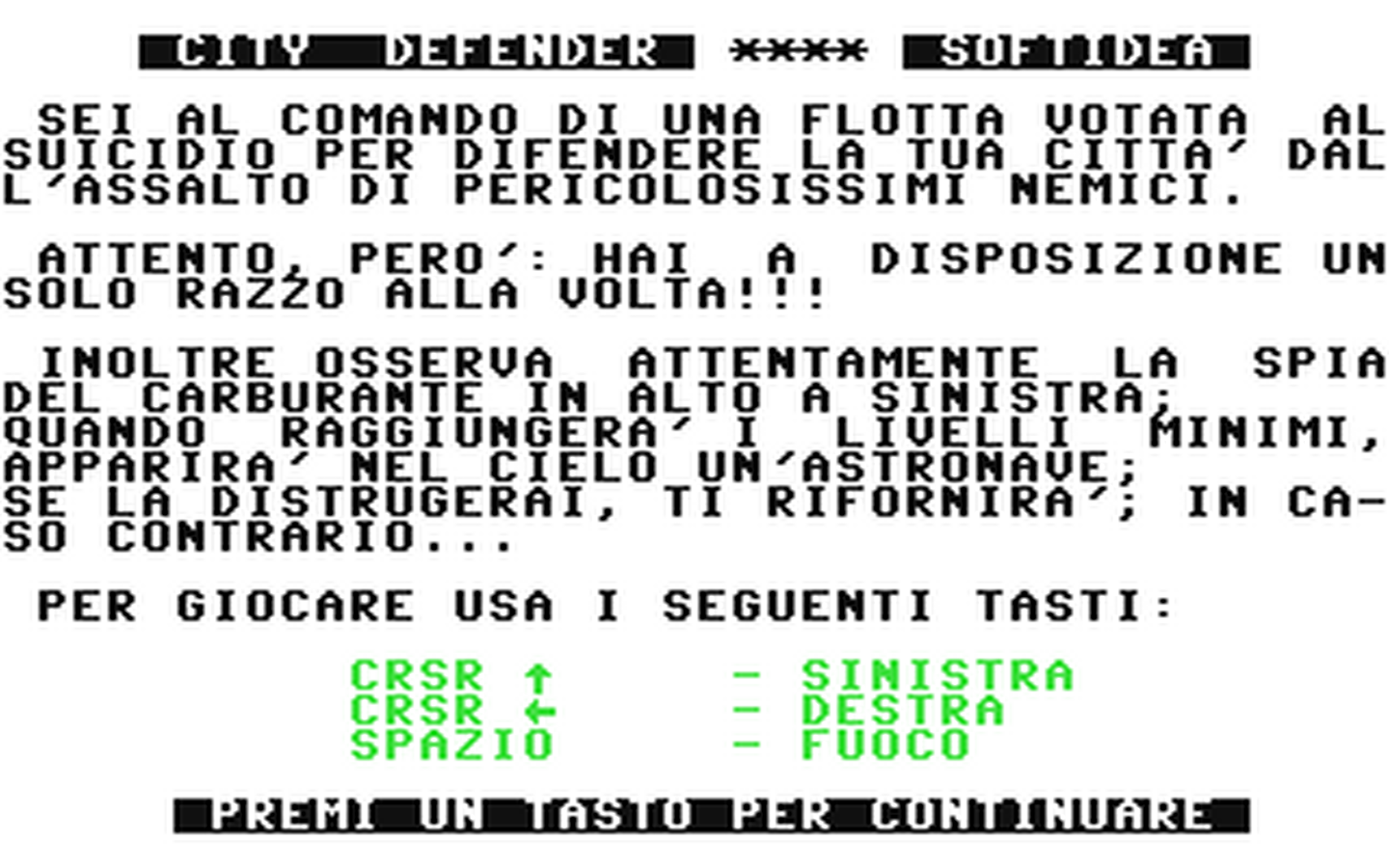C64 GameBase City_Defender Gruppo_Editoriale_Jackson/VideoBasic 1985