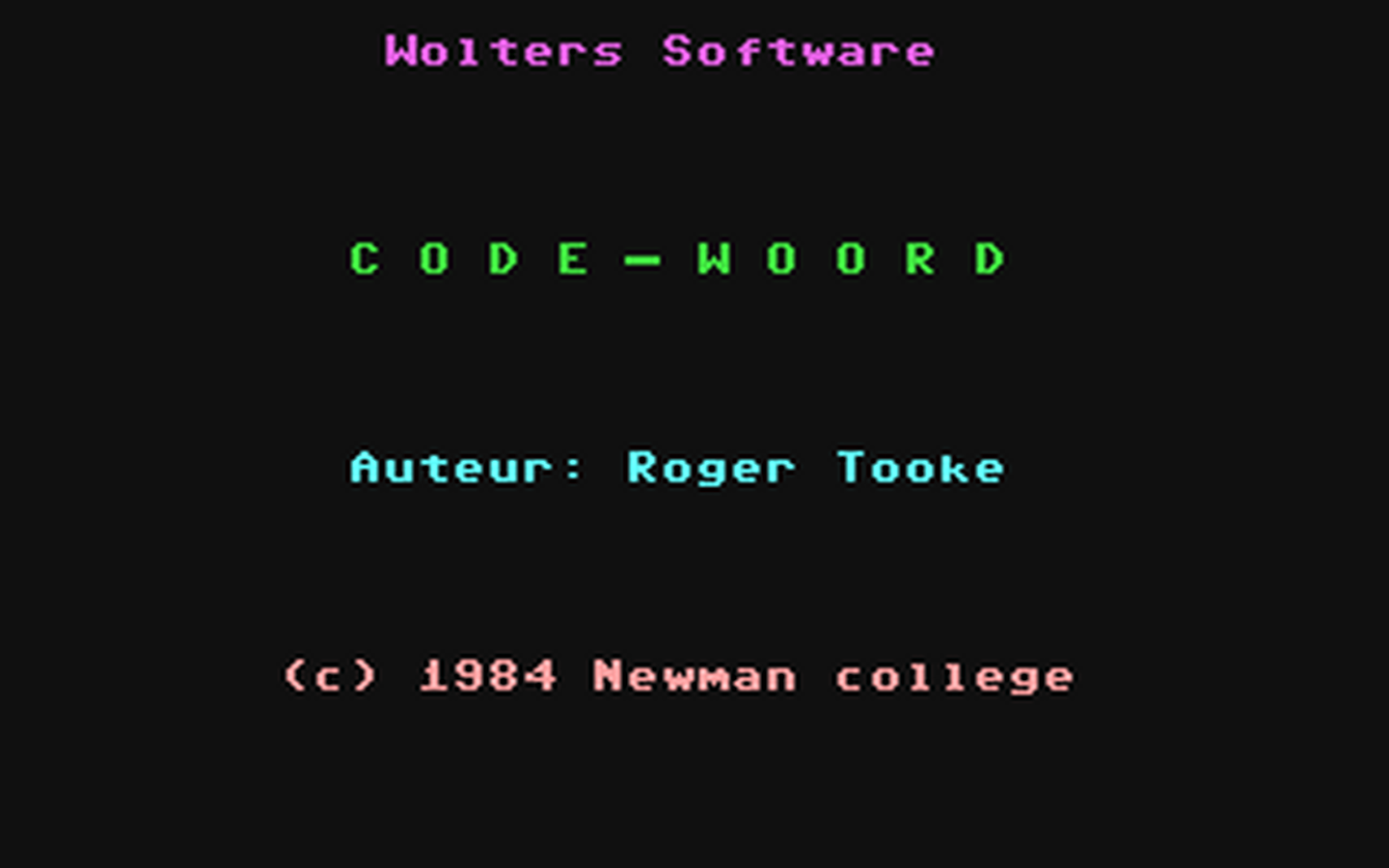 C64 GameBase Code-Woord Wolters_Software 1984