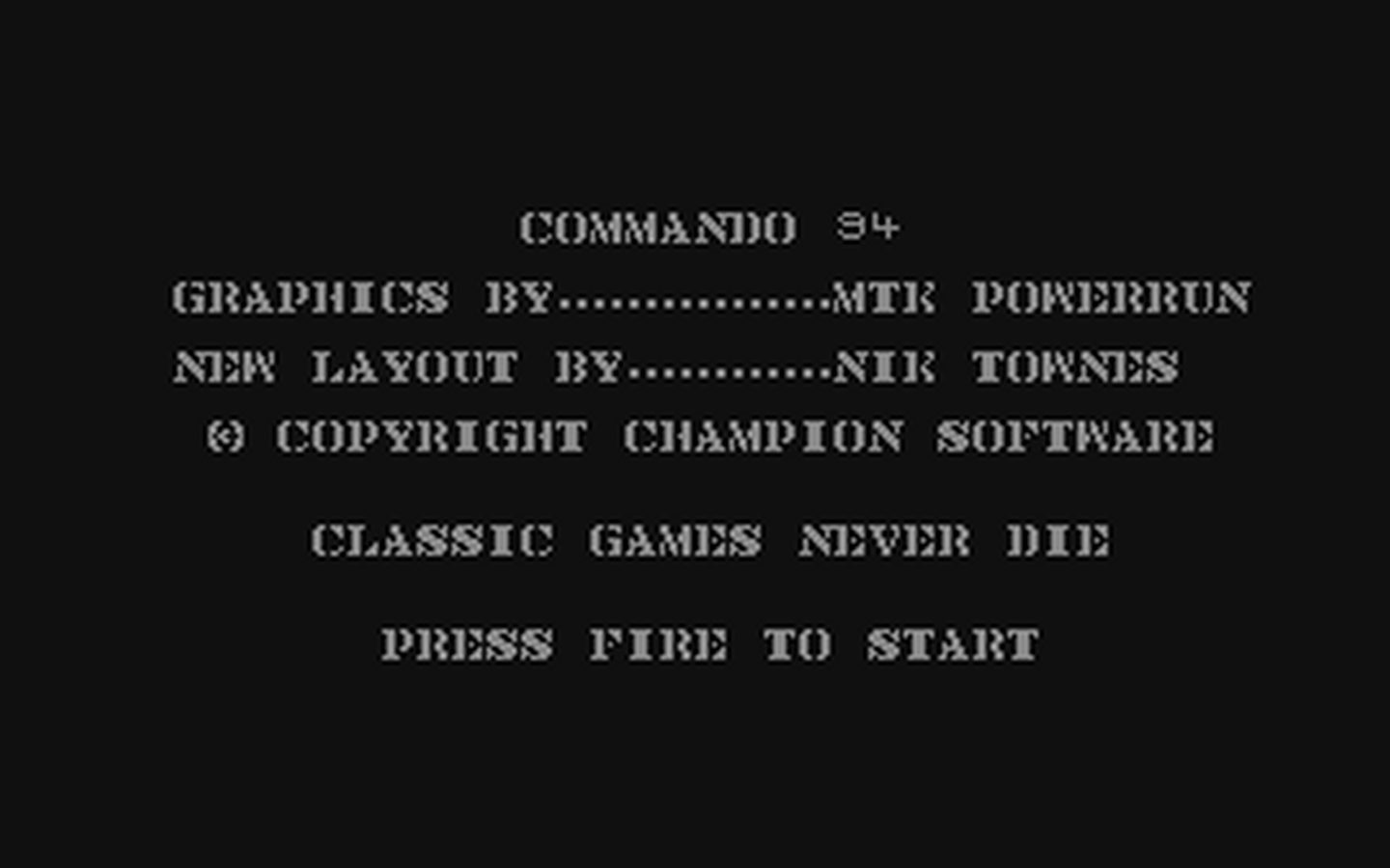 C64 GameBase Commando_94 Champion_Software 1994