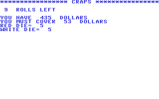 C64 GameBase Craps