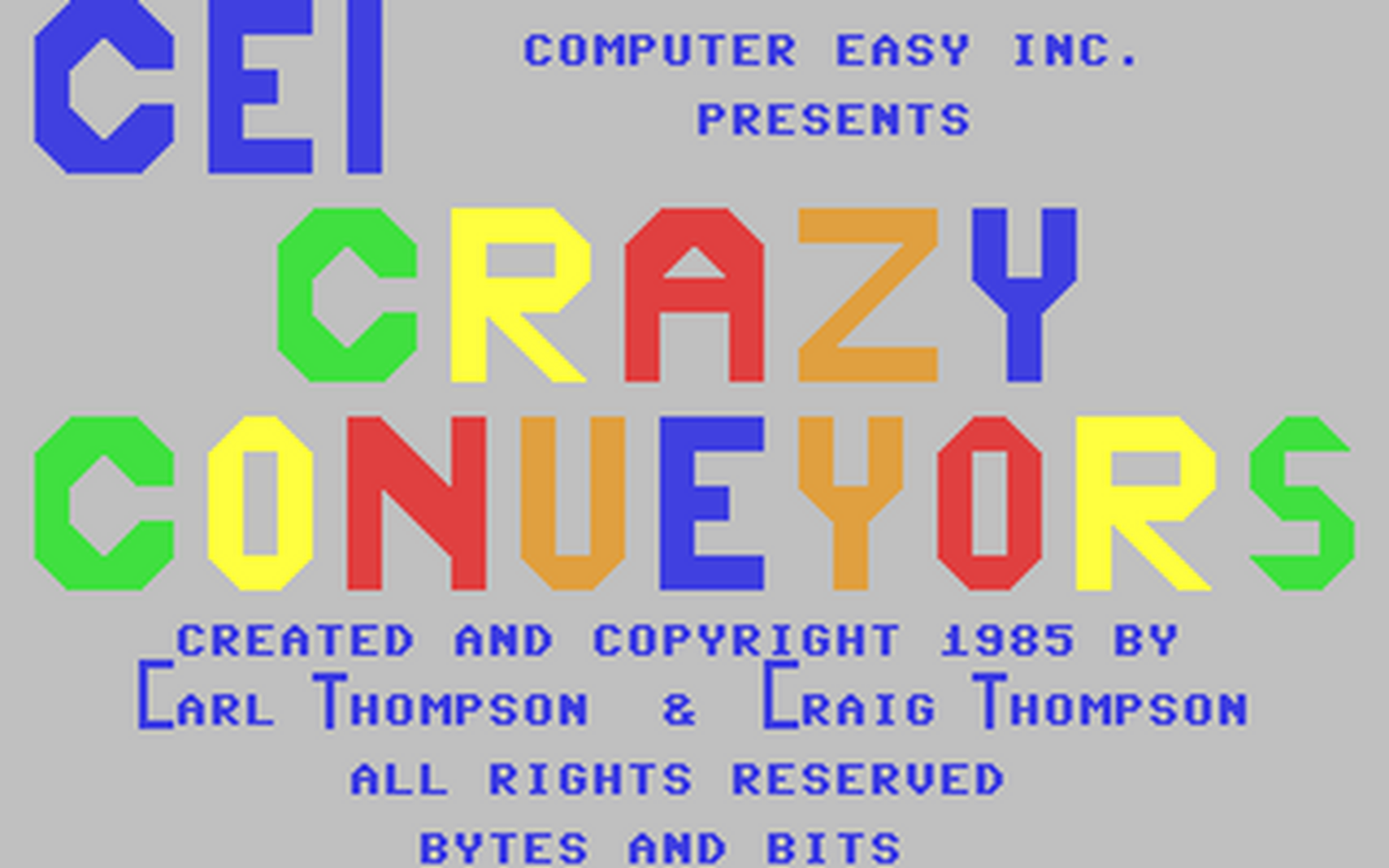 C64 GameBase Crazy_Conveyors Bytes_and_Bits 1985