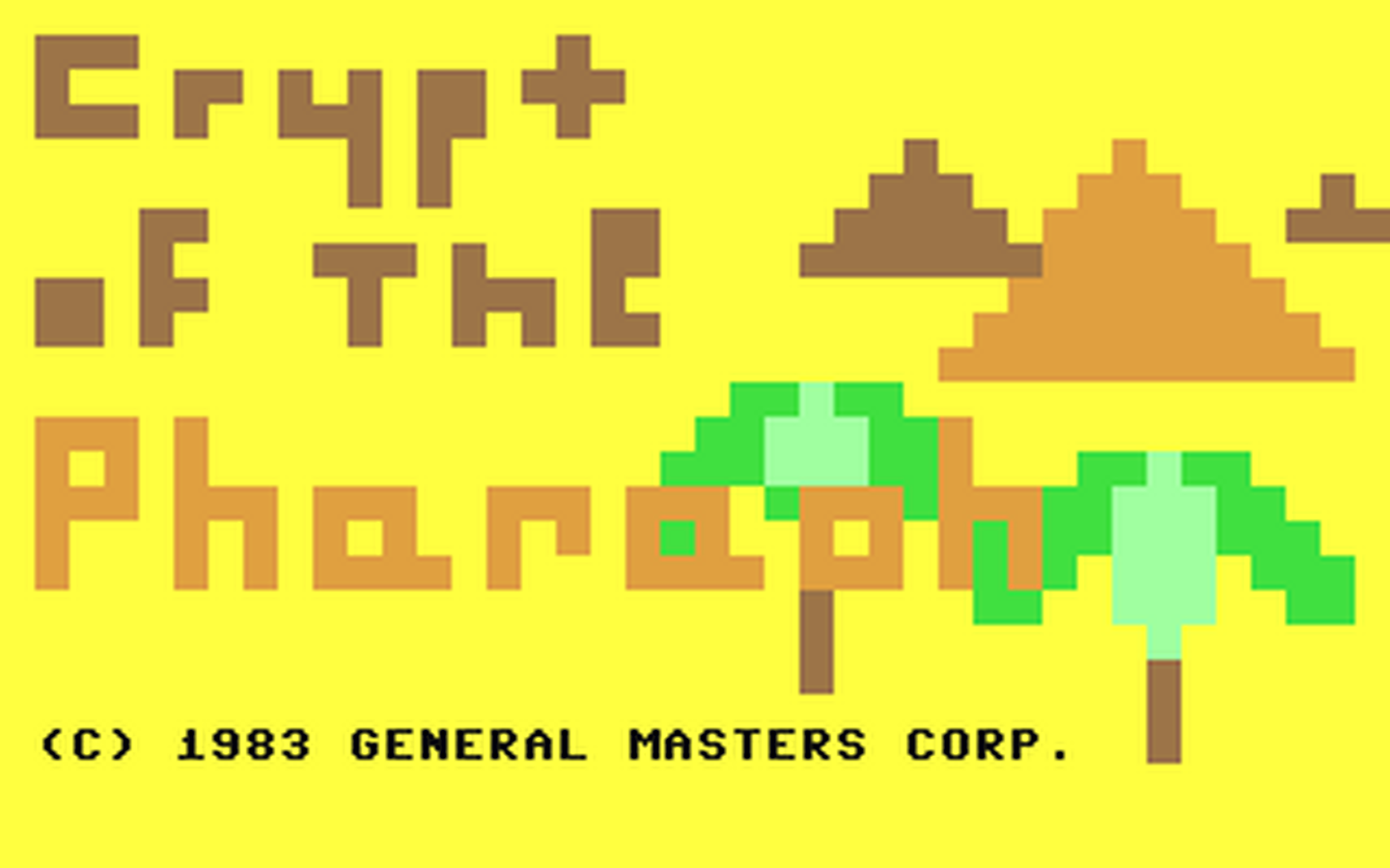 C64 GameBase Crypt_of_the_Pharaoh K-Tek/K-Tel_Software_Inc. 1983