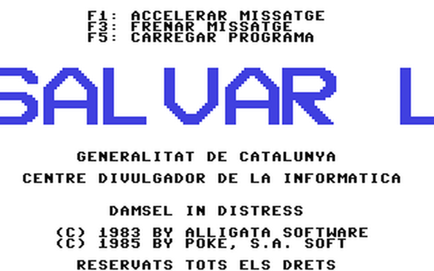 C64 GameBase Damsel_in_Distress Generalitat_de_Catalunya 1985
