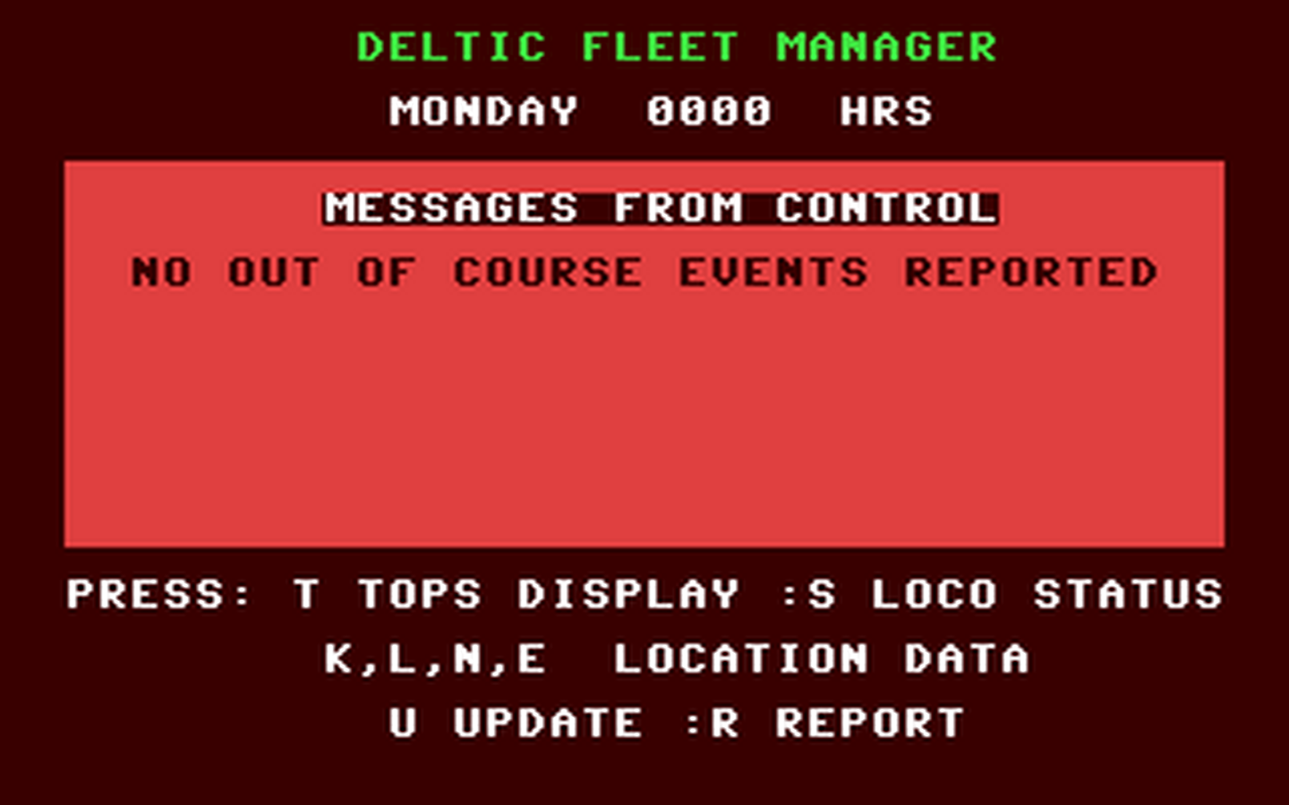 C64 GameBase Deltic_Fleet_Manager Dee-Kay_Systems 1986
