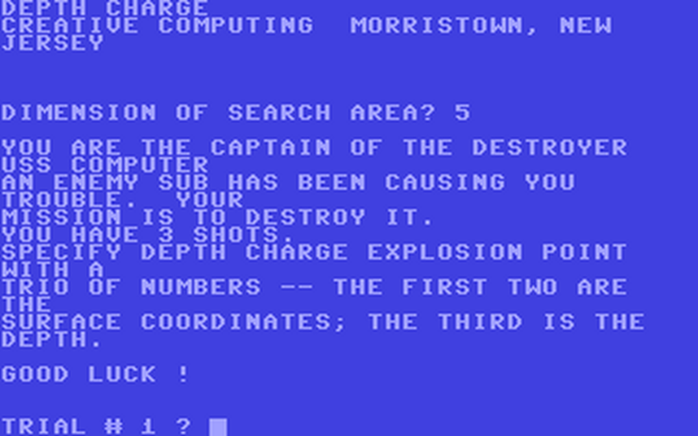 C64 GameBase Depth_Charge Creative_Computing 1978