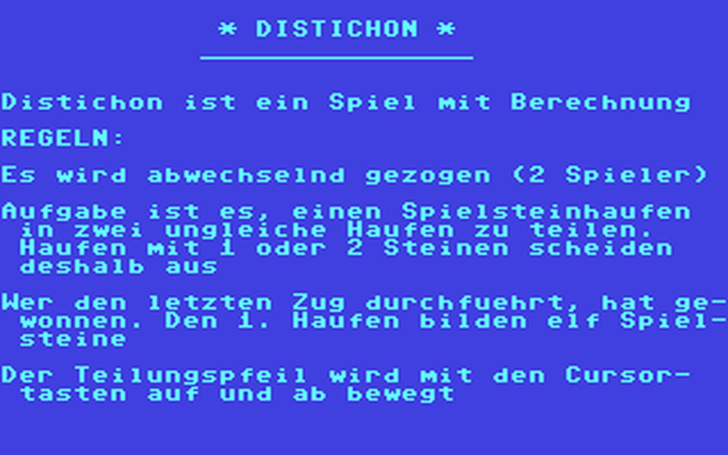 C64 GameBase Distichon (Public_Domain) 2009