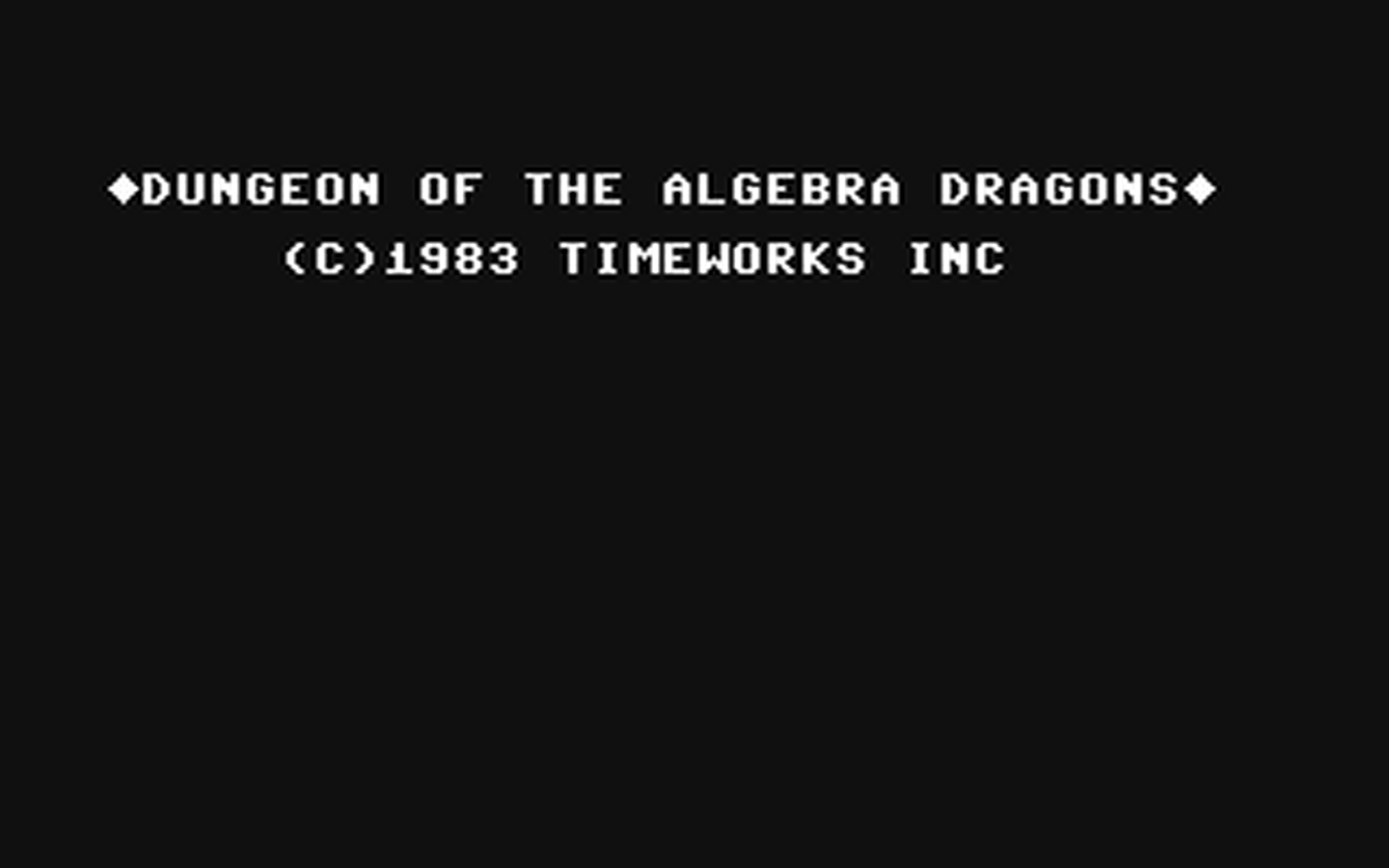 C64 GameBase Dungeon_of_the_Algebra_Dragons Timeworks,_Inc. 1983