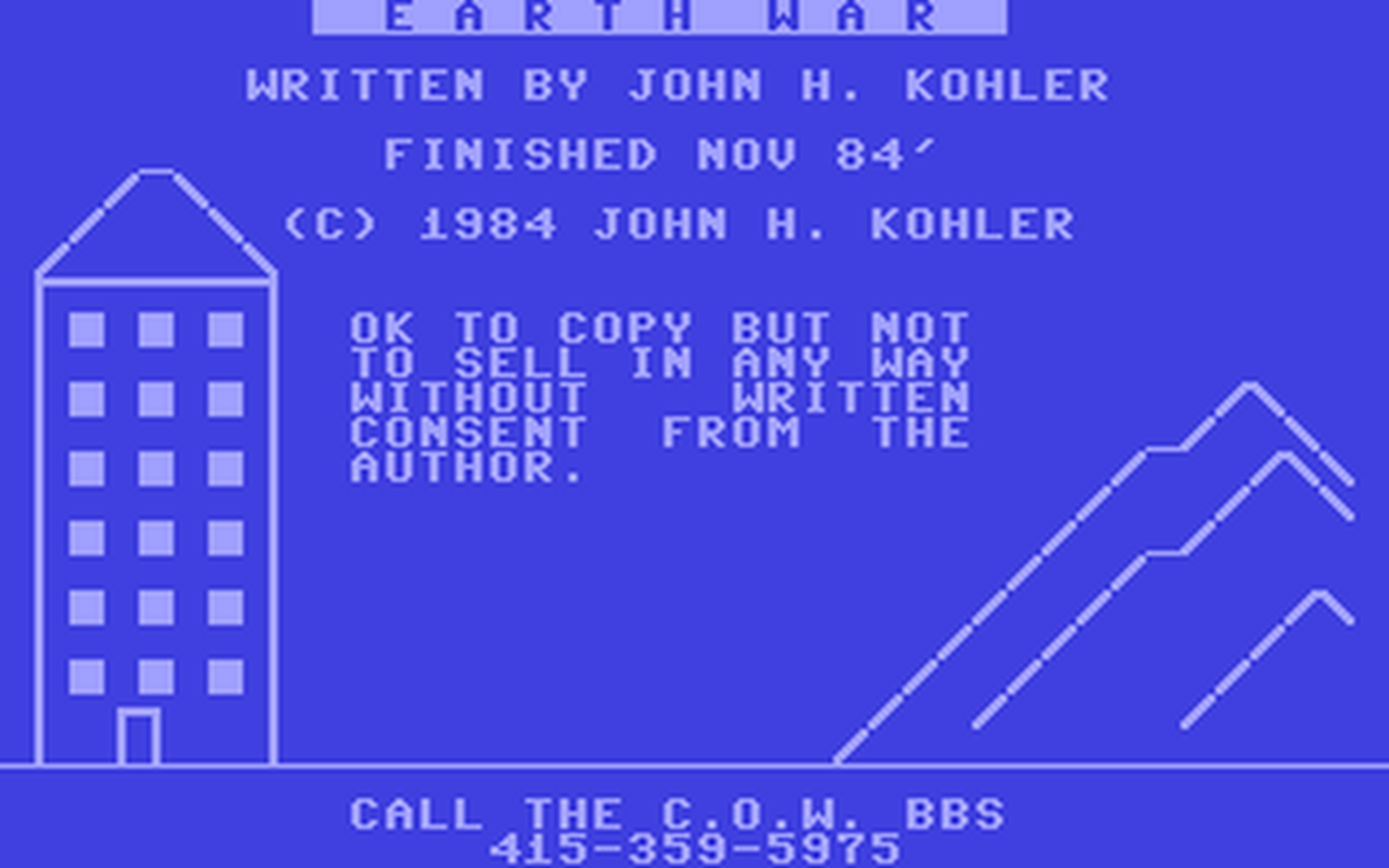 C64 GameBase Earth_War (Public_Domain) 1984