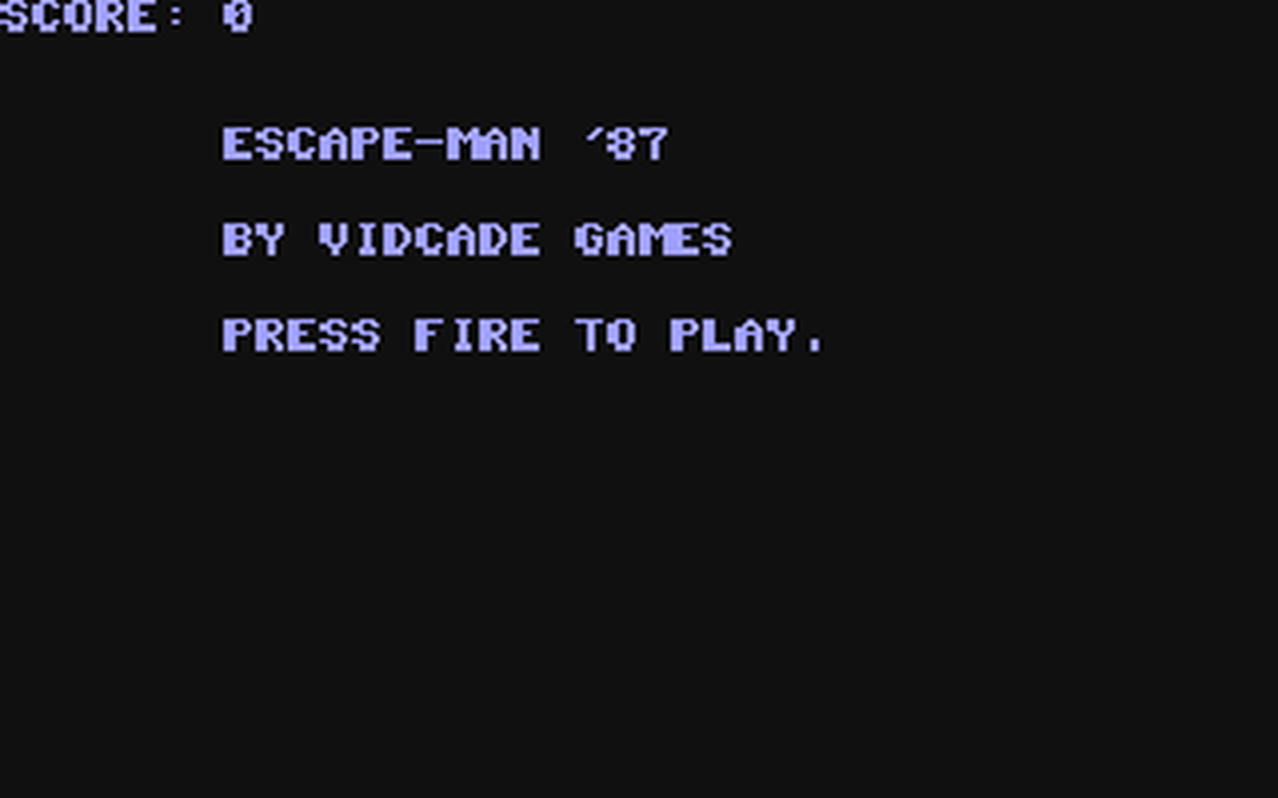 C64 GameBase Escape-Man_'87 (Public_Domain) 1987