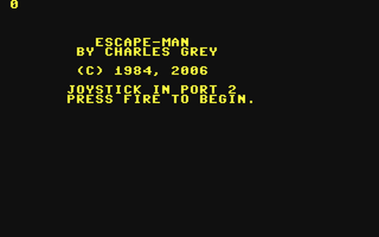 C64 GameBase Escape-Man (Public_Domain) 2006