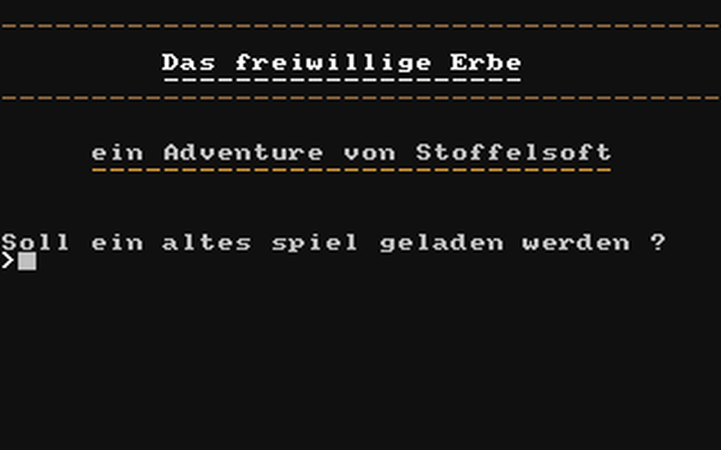 C64 GameBase freiwillige_Erbe,_Das Stoffelsoft