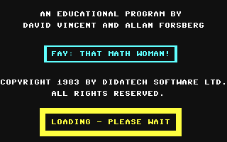 C64 GameBase Fay_-_That_Math_Woman! Didatech_Software_Ltd. 1983