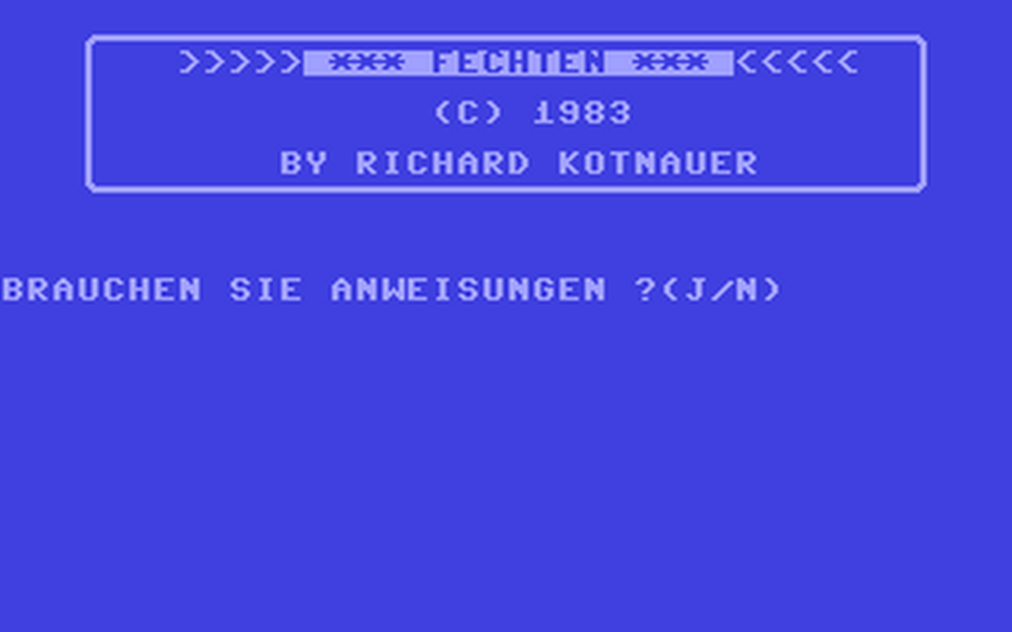 C64 GameBase Fechten 1983