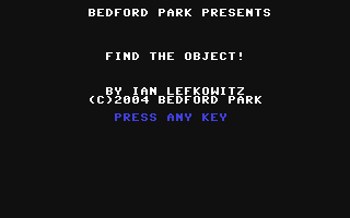 C64 GameBase Find_the_Object! (Public_Domain) 2004