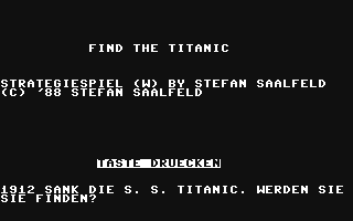 C64 GameBase Find_the_Titanic (Public_Domain) 1988