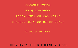 C64 GameBase Francis_Drake_Adventure_Game Phoenix_Publishing_Associates 1983