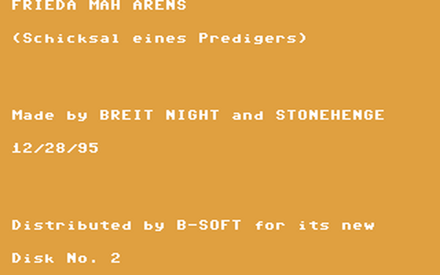 C64 GameBase Frieda_Ma_Arens B-Soft_PD 1996