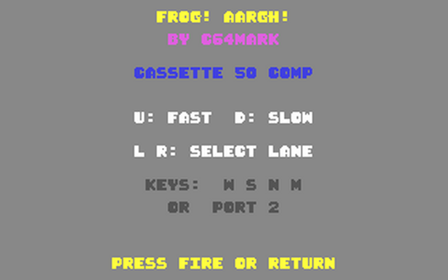 C64 GameBase Frog!_Aargh! PhoenixWare 2020