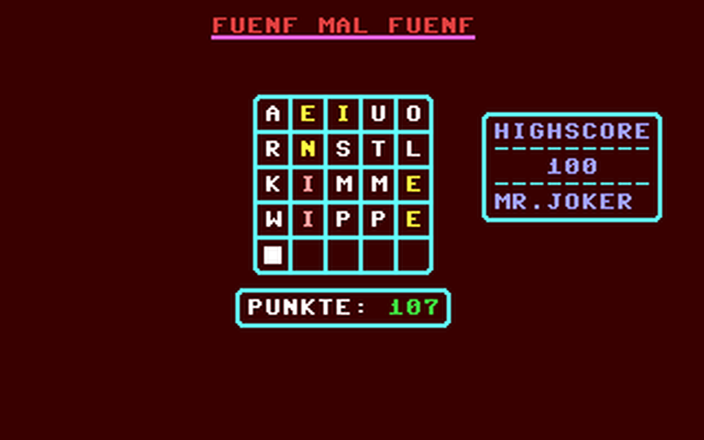 C64 GameBase Fünf_mal_fünf B-Soft_PD 1997