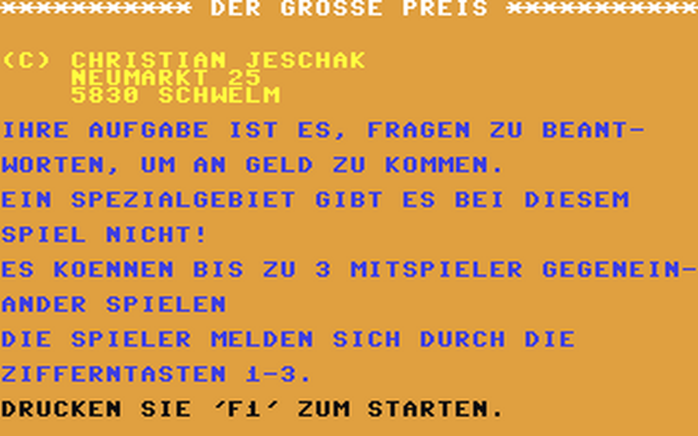 C64 GameBase Große_Preis,_Der