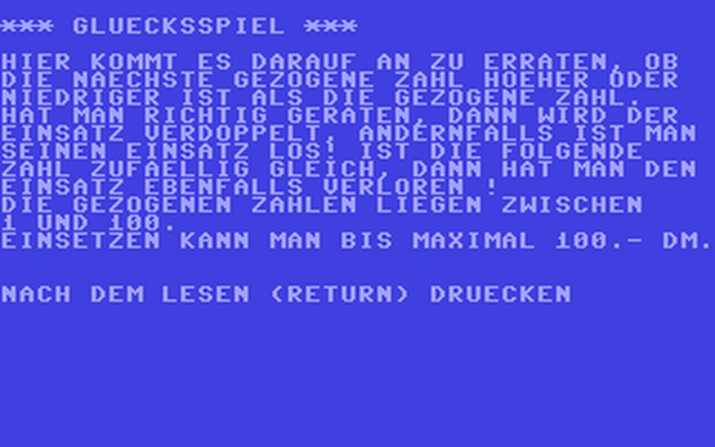 C64 GameBase Glücksspiel Pflaum_Verlag_München 1985