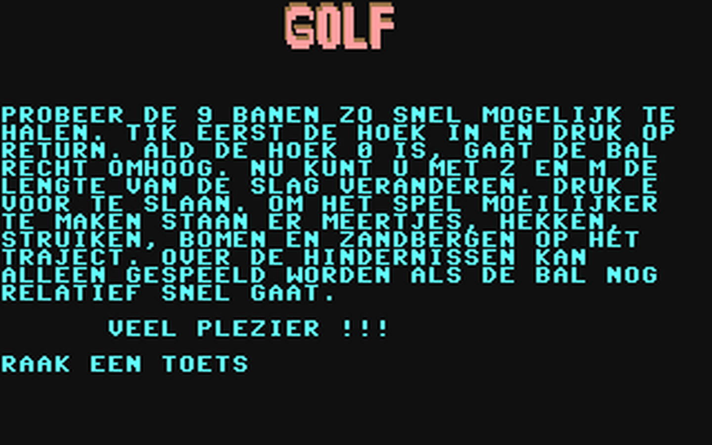 C64 GameBase Golf Courbois_Software 1984