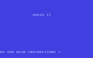 C64 GameBase Guess_It (Public_Domain)