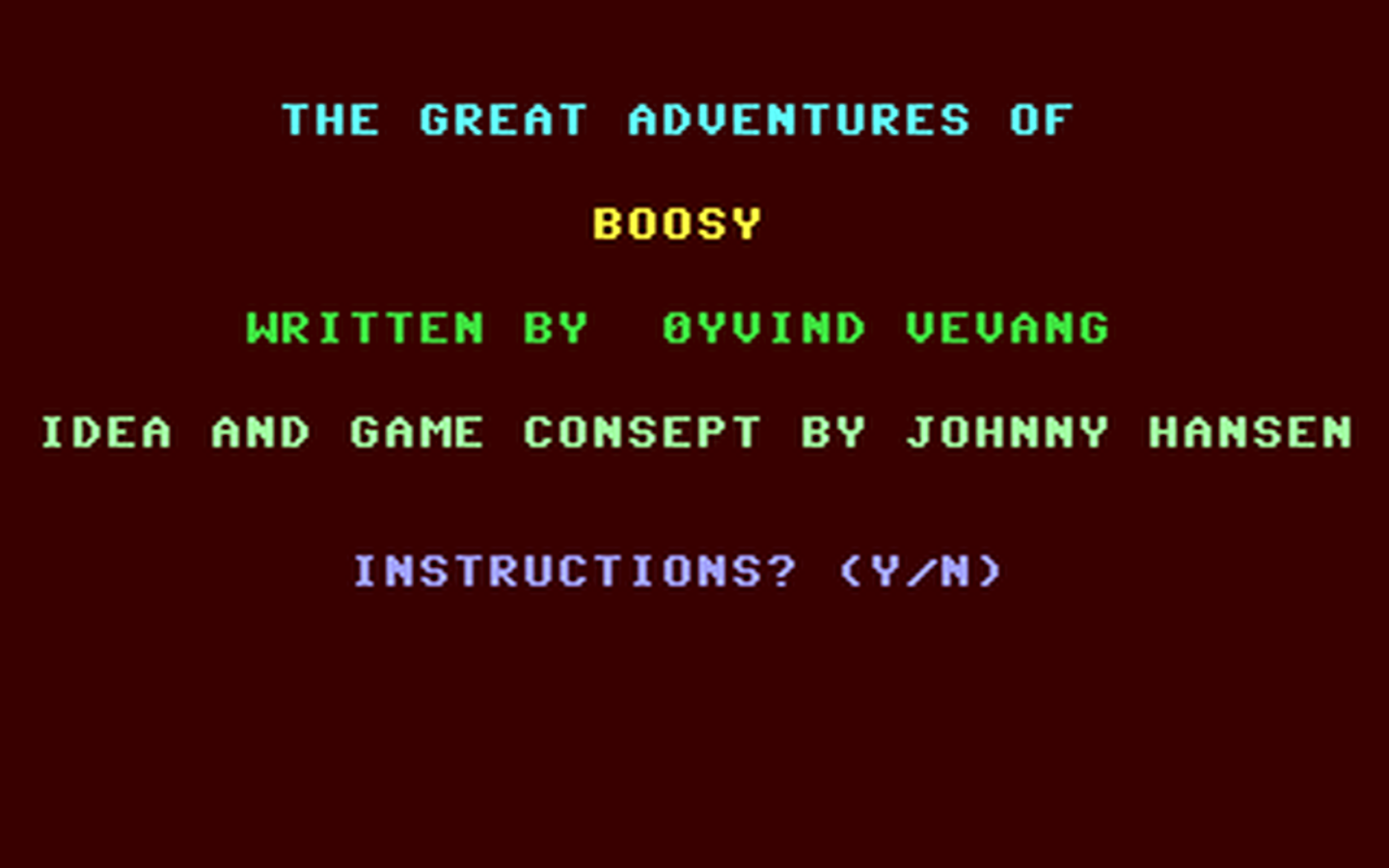 C64 GameBase Great_Adventures_of_Boosy,_The