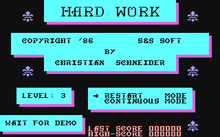 C64 GameBase Hard_Work S+S_Soft_Vertriebs_GmbH 1986