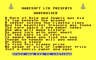 C64 GameBase Hareraiser Haresoft_Ltd. 1984